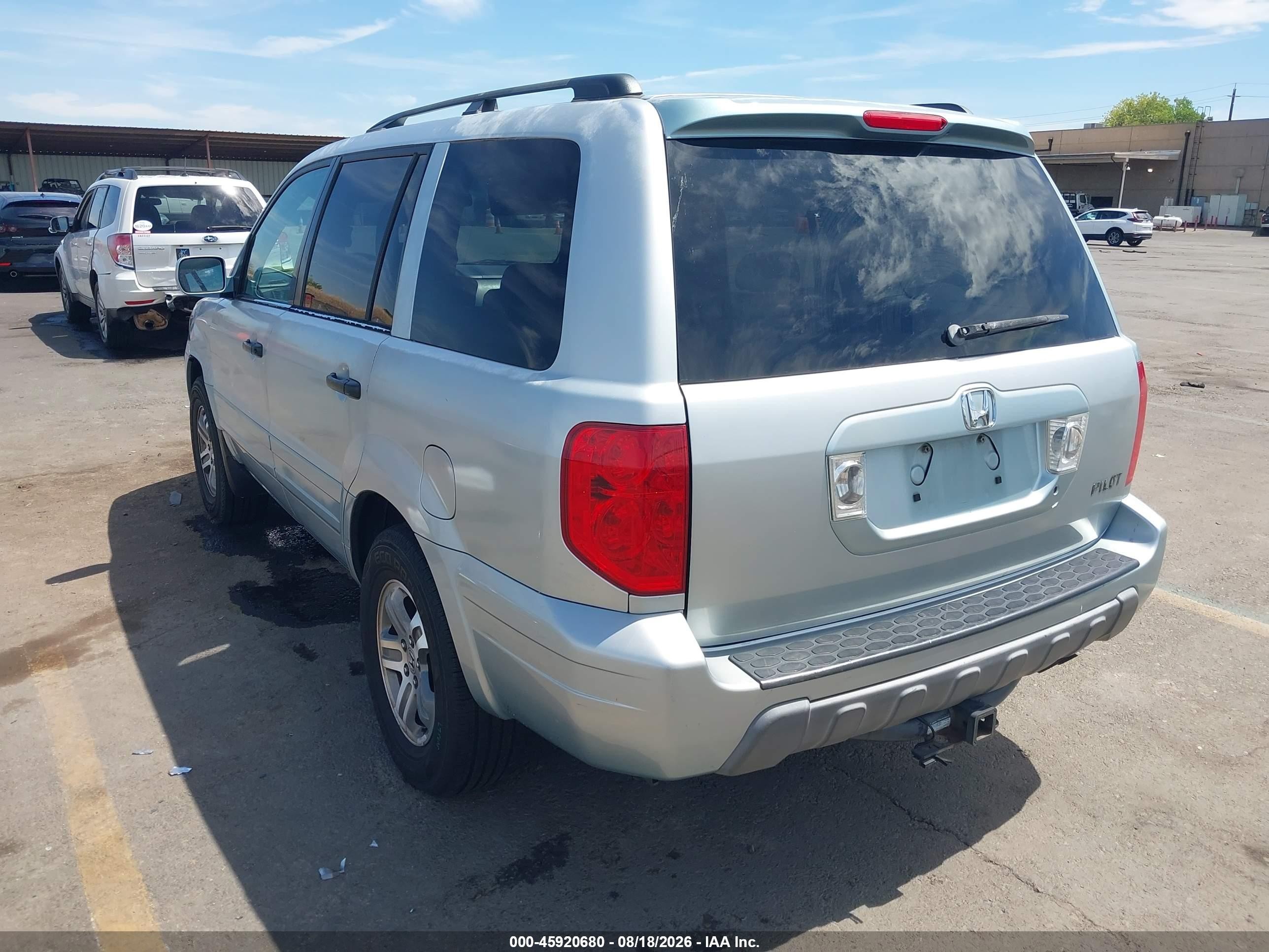 2003 Honda Pilot Ex-l Gray vin: 2HKYF18563H559860