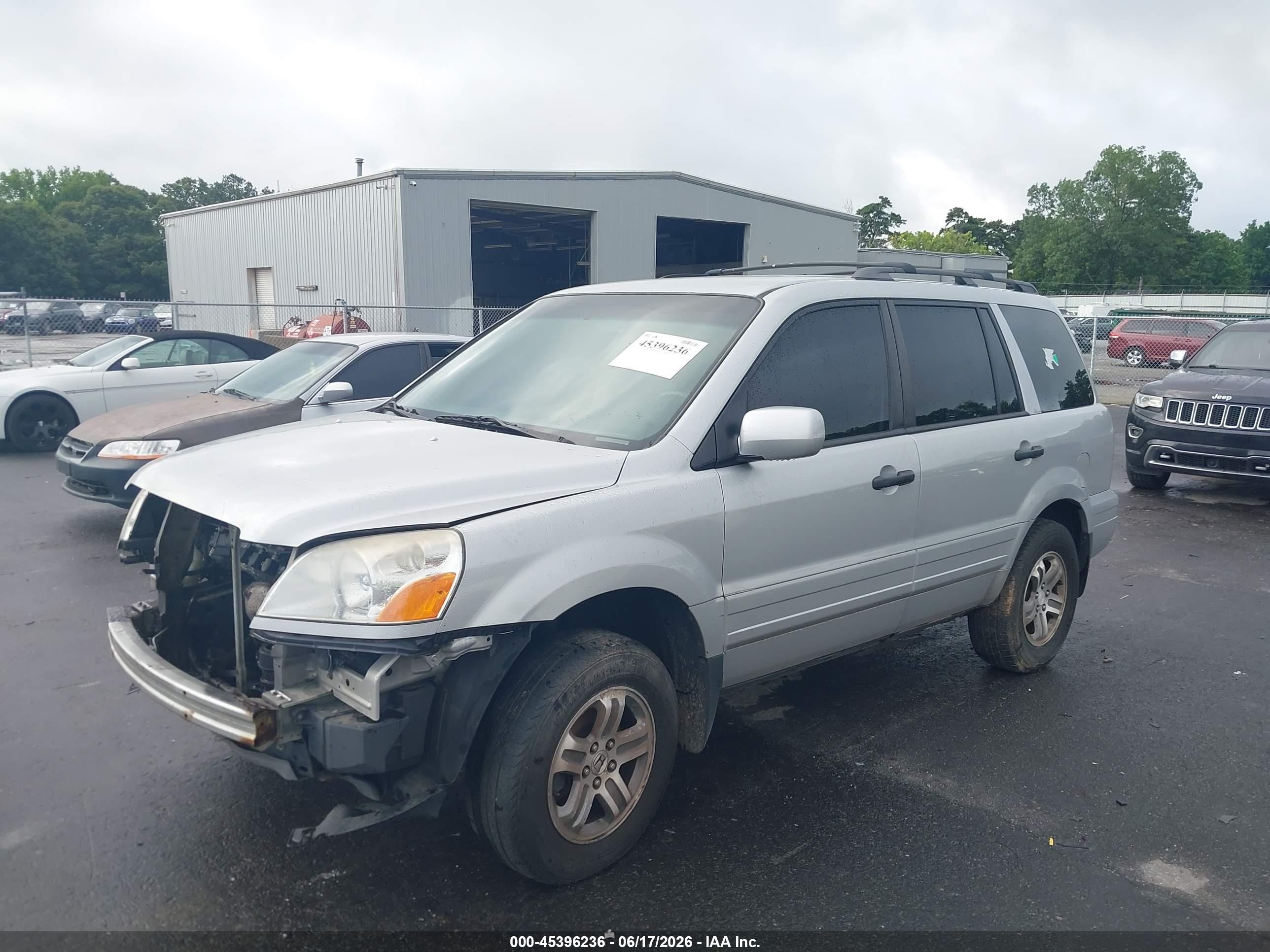 2003 Honda Pilot Ex-l Silver vin: 2HKYF18563H598125