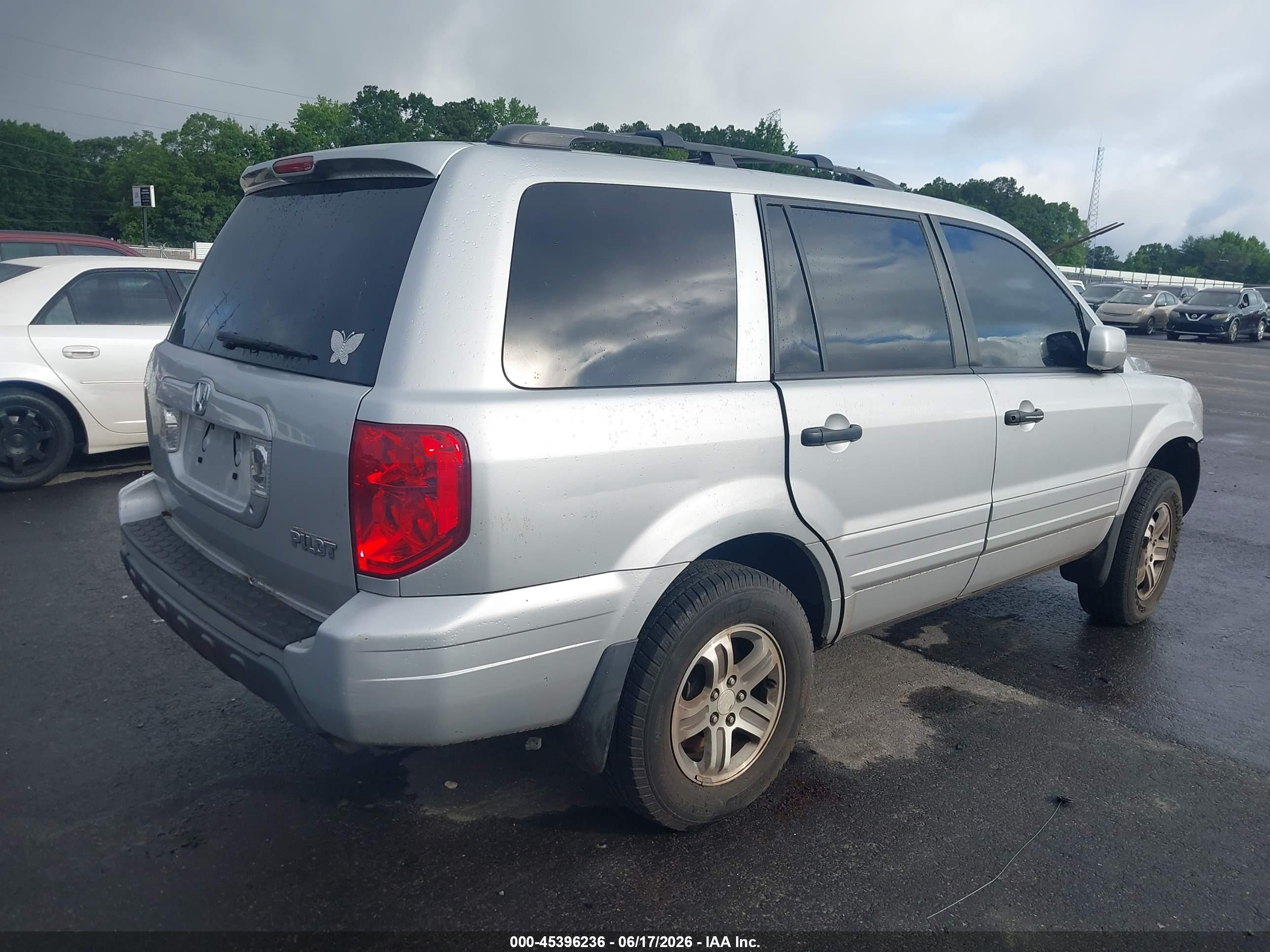 2003 Honda Pilot Ex-l Silver vin: 2HKYF18563H598125