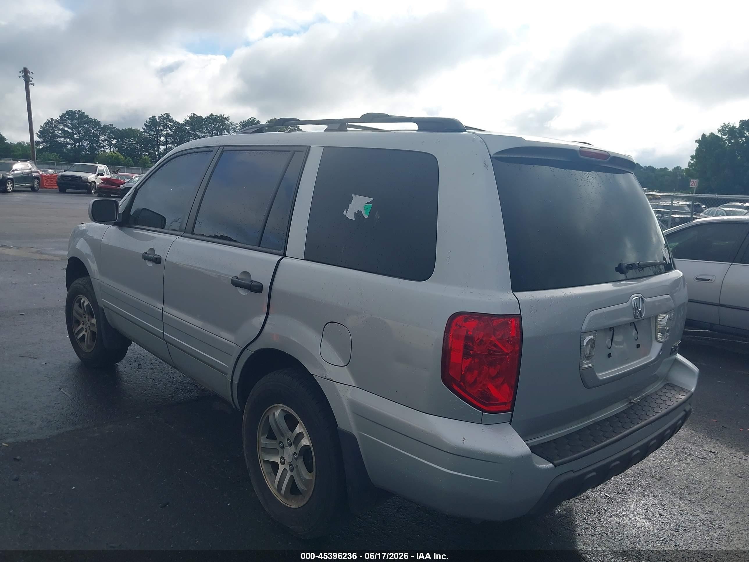2003 Honda Pilot Ex-l Silver vin: 2HKYF18563H598125