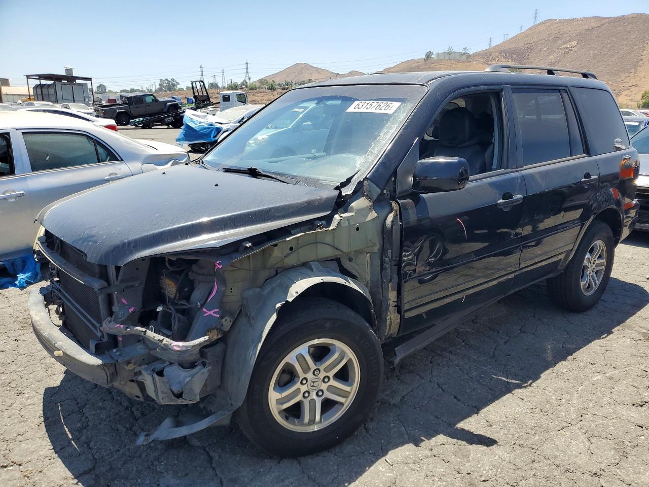 2004 Honda Pilot Exl Black vin: 2HKYF18564H501961