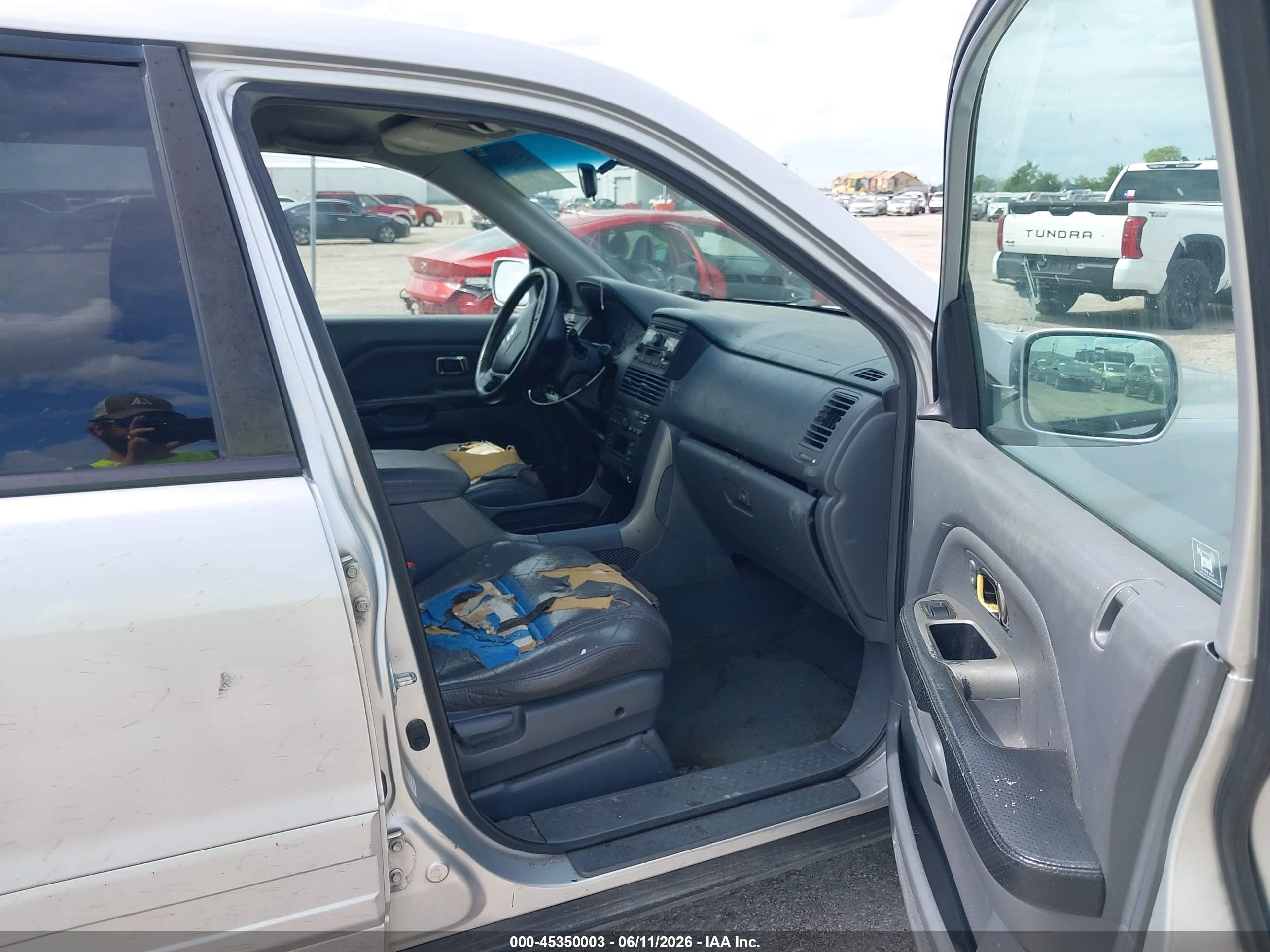 2004 Honda Pilot Ex-l Silver vin: 2HKYF18564H509946