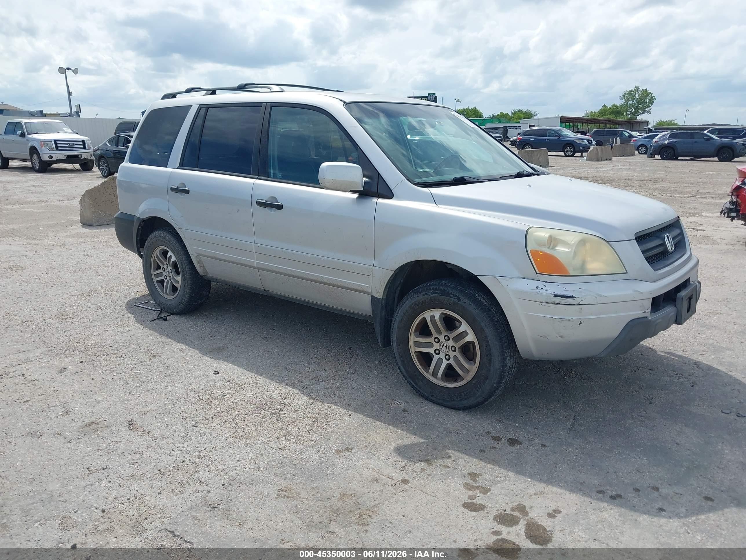 2004 Honda Pilot Ex-l Серебряный vin: 2HKYF18564H509946