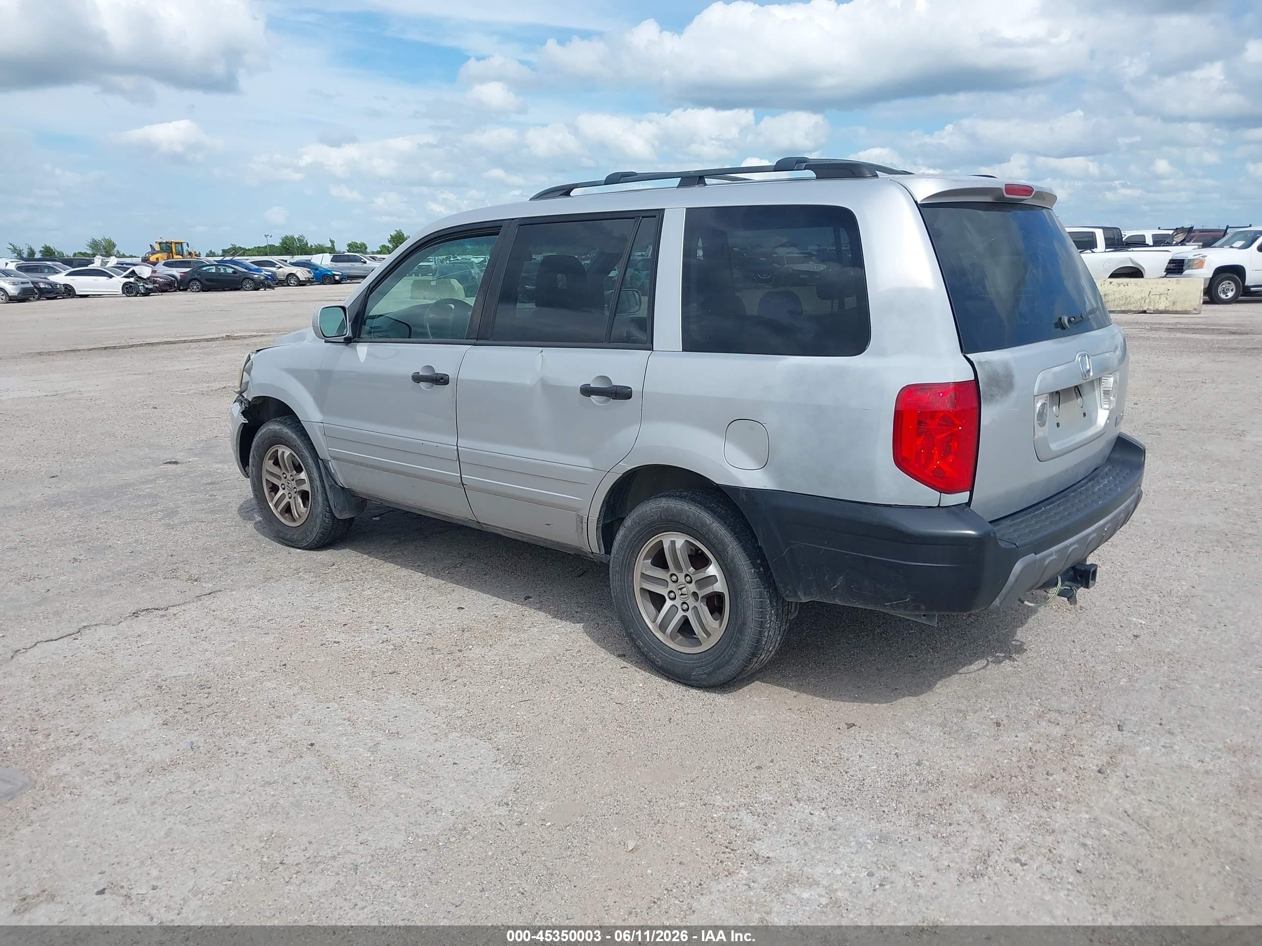2004 Honda Pilot Ex-l Silver vin: 2HKYF18564H509946