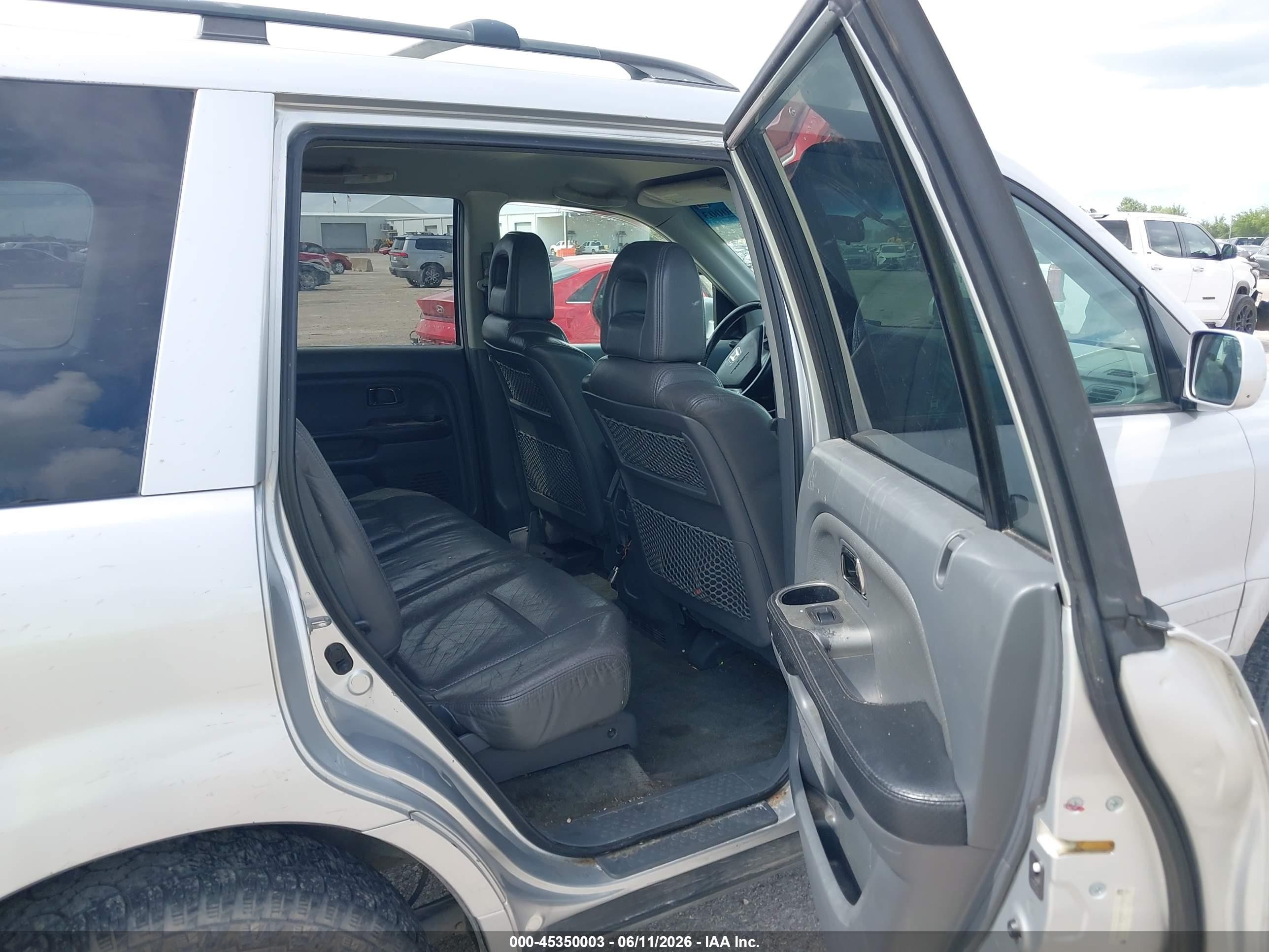 2004 Honda Pilot Ex-l Silver vin: 2HKYF18564H509946