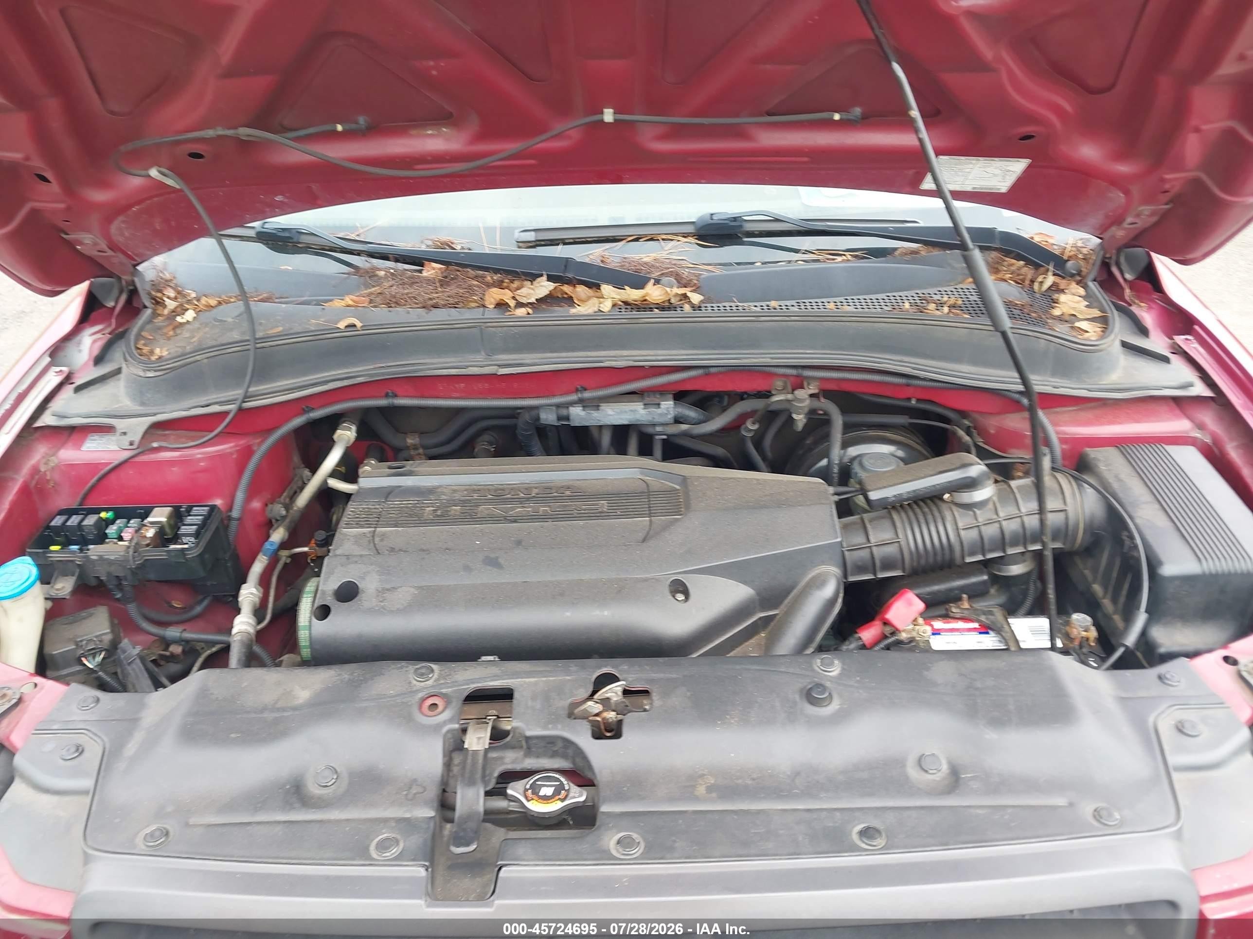 2004 Honda Pilot Ex-l Red vin: 2HKYF18564H518064