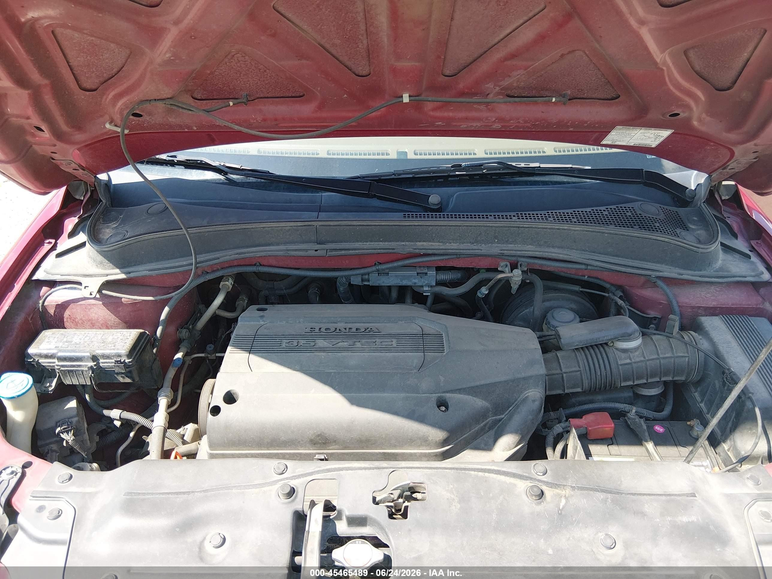 2004 Honda Pilot Ex-l Red vin: 2HKYF18564H521188