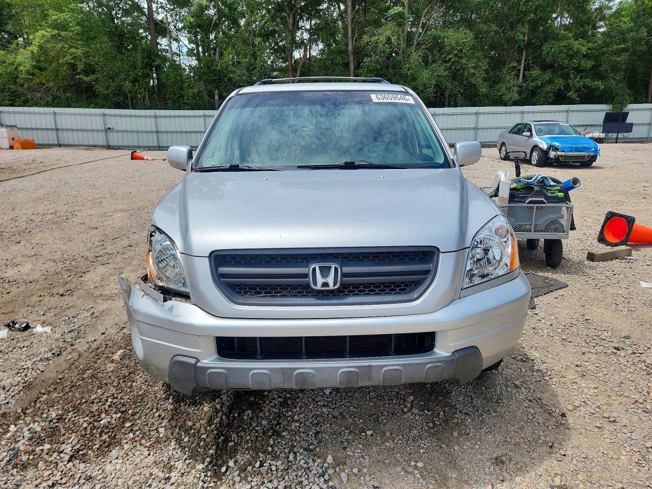 2004 Honda Pilot Exl Silver vin: 2HKYF18564H549024