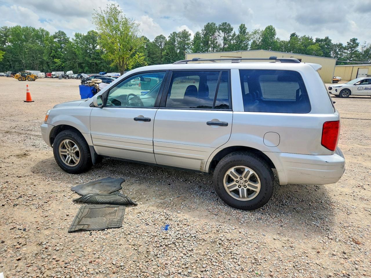 2004 Honda Pilot Exl Silver vin: 2HKYF18564H549024