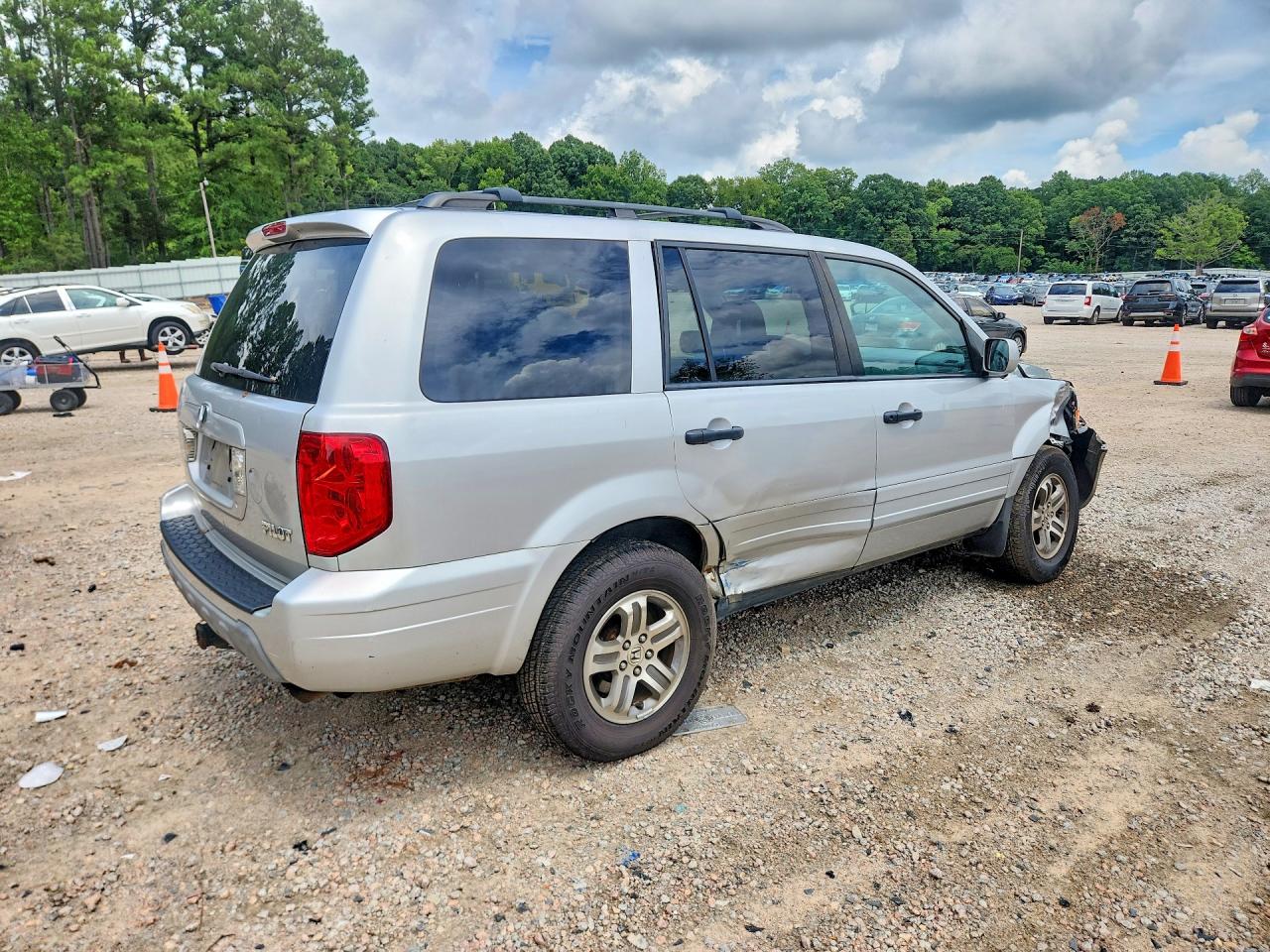 2004 Honda Pilot Exl Silver vin: 2HKYF18564H549024