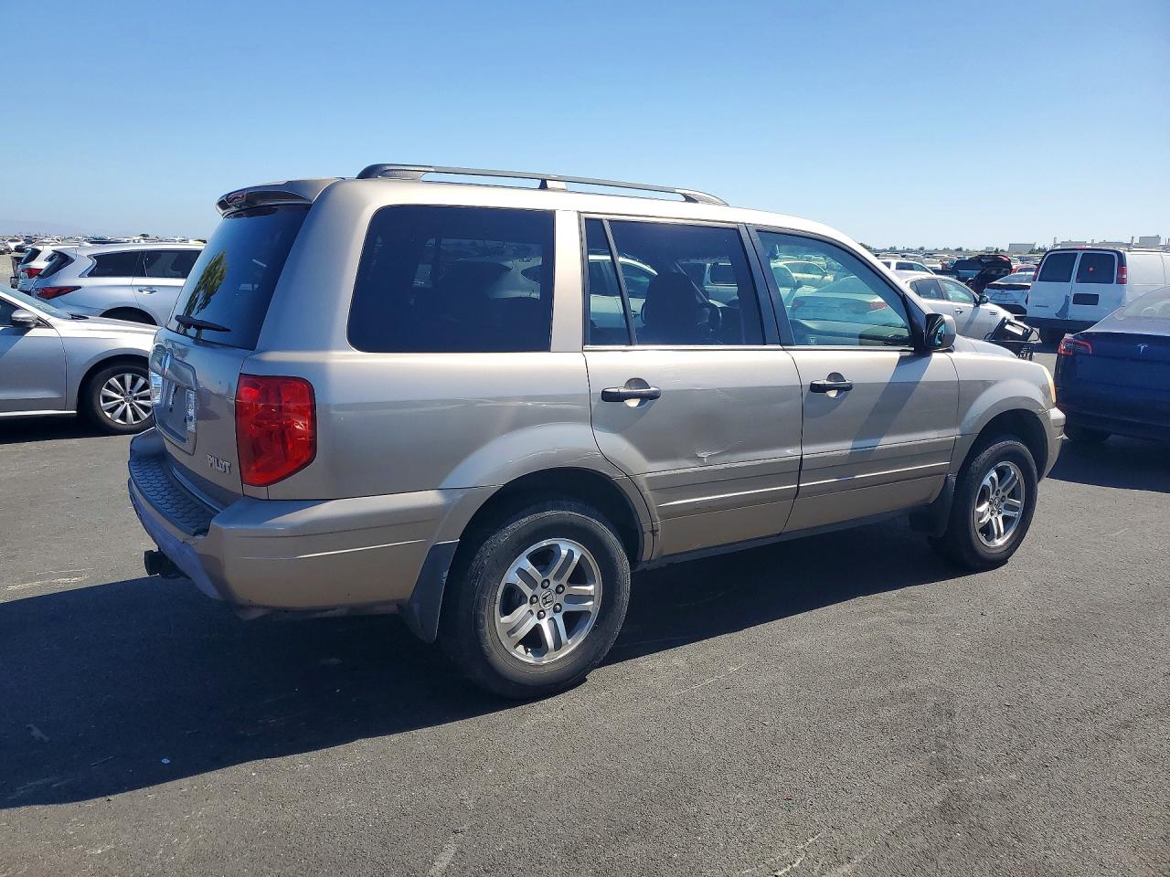 2004 Honda Pilot Exl Золотой vin: 2HKYF18564H556054