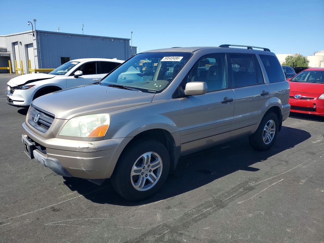 2004 Honda Pilot Exl Золотой vin: 2HKYF18564H556054