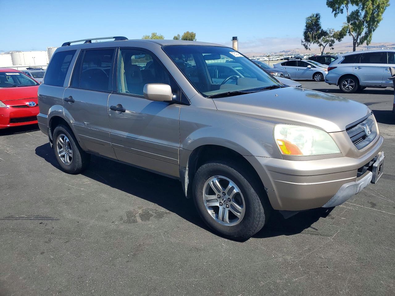 2004 Honda Pilot Exl Золотой vin: 2HKYF18564H556054