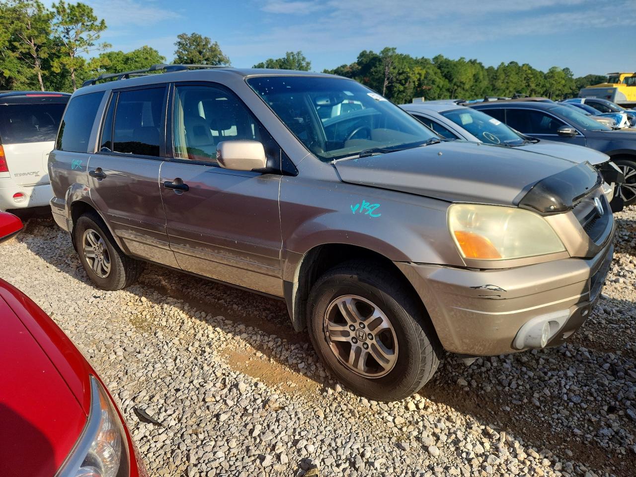 2004 Honda Pilot Exl Золотой vin: 2HKYF18564H556748