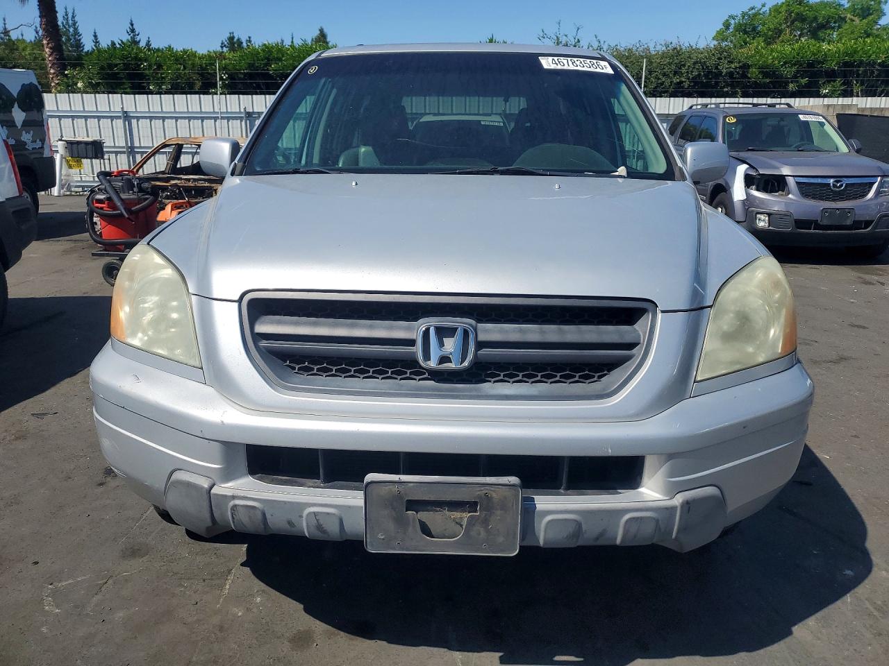 2004 Honda Pilot Exl Silver vin: 2HKYF18564H596263