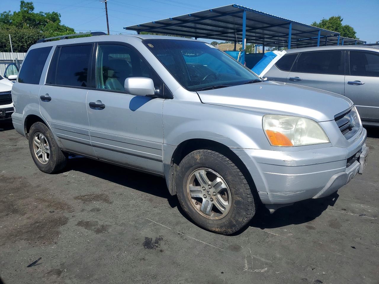 2004 Honda Pilot Exl Silver vin: 2HKYF18564H596263