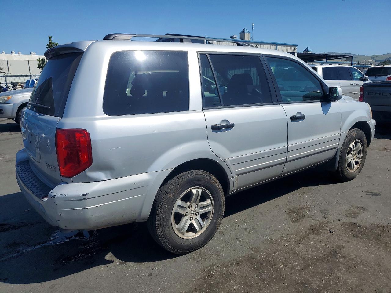 2004 Honda Pilot Exl Silver vin: 2HKYF18564H596263