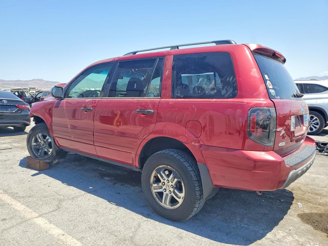 2004 Honda Pilot Exl Red vin: 2HKYF18564H606161