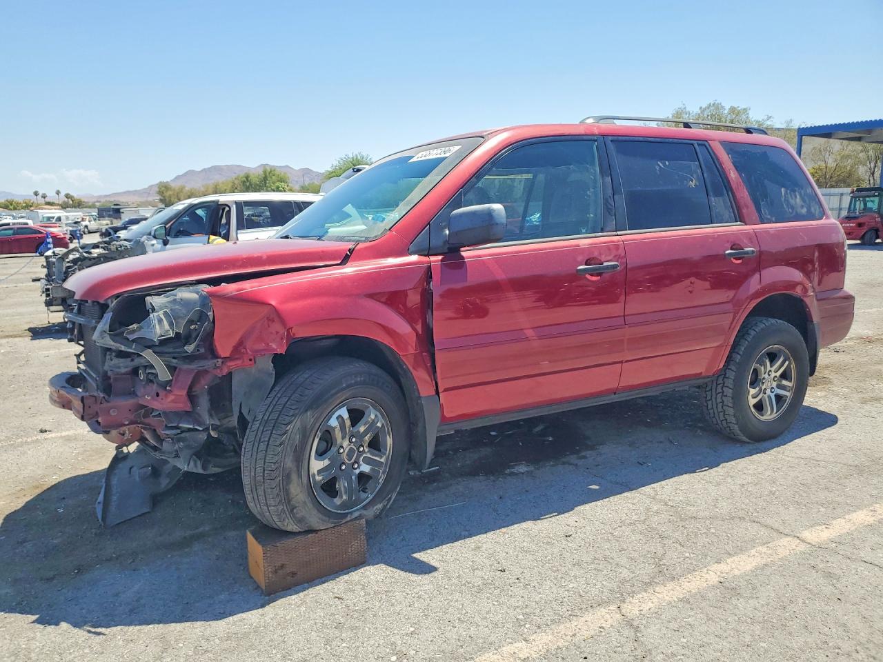 2004 Honda Pilot Exl Red vin: 2HKYF18564H606161