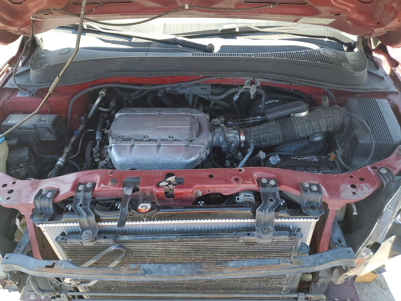 2004 Honda Pilot Exl Red vin: 2HKYF18564H606161