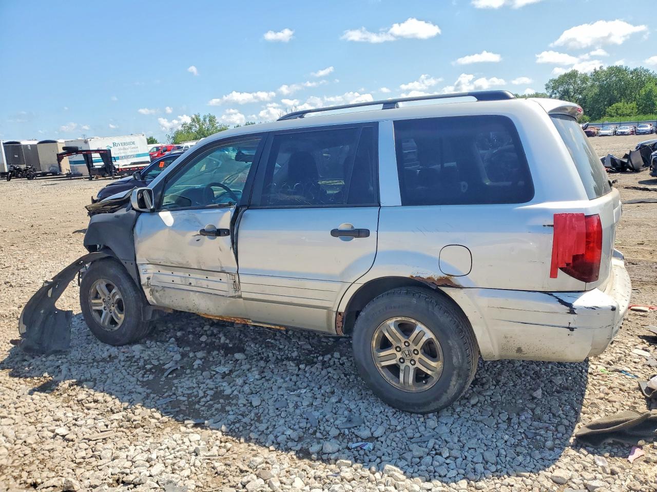 2004 Honda Pilot Exl Silver vin: 2HKYF18564H617533