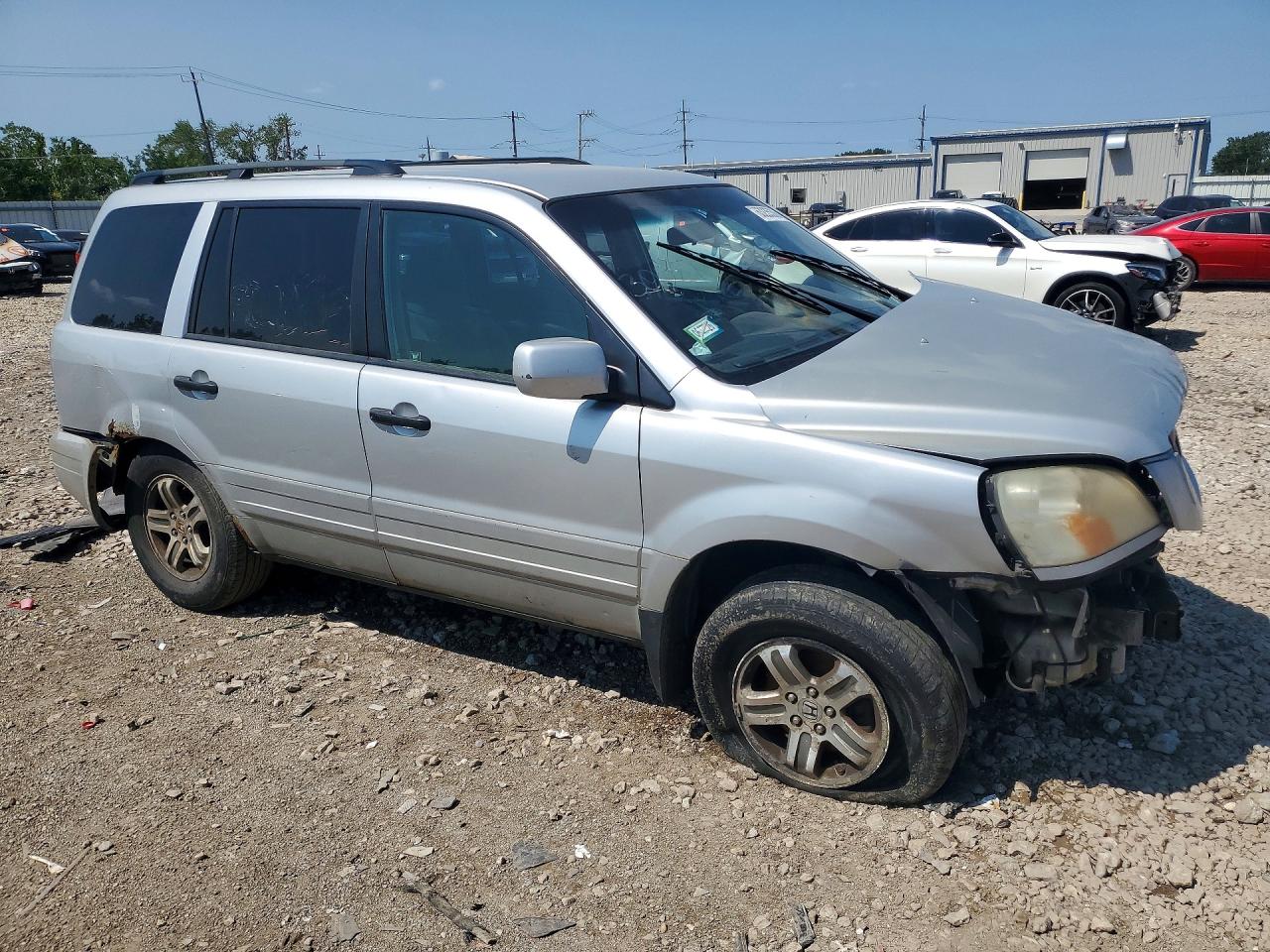 2004 Honda Pilot Exl Silver vin: 2HKYF18564H617533