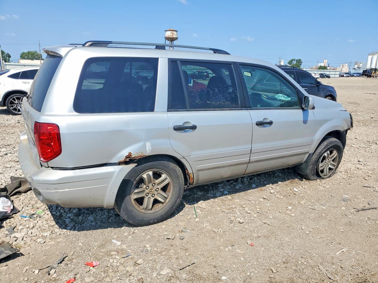 2004 Honda Pilot Exl Silver vin: 2HKYF18564H617533