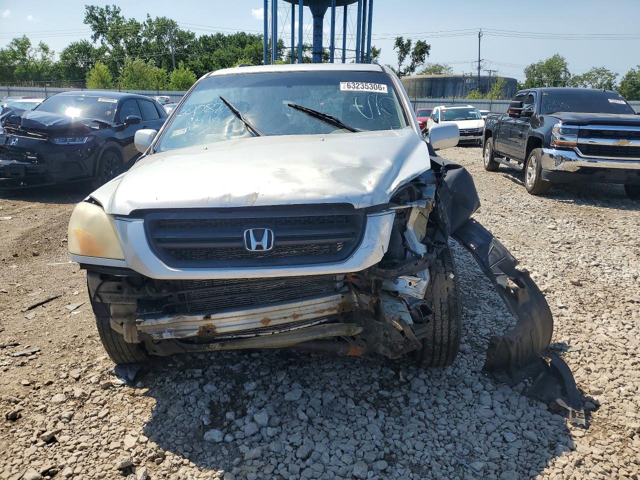 2004 Honda Pilot Exl Silver vin: 2HKYF18564H617533