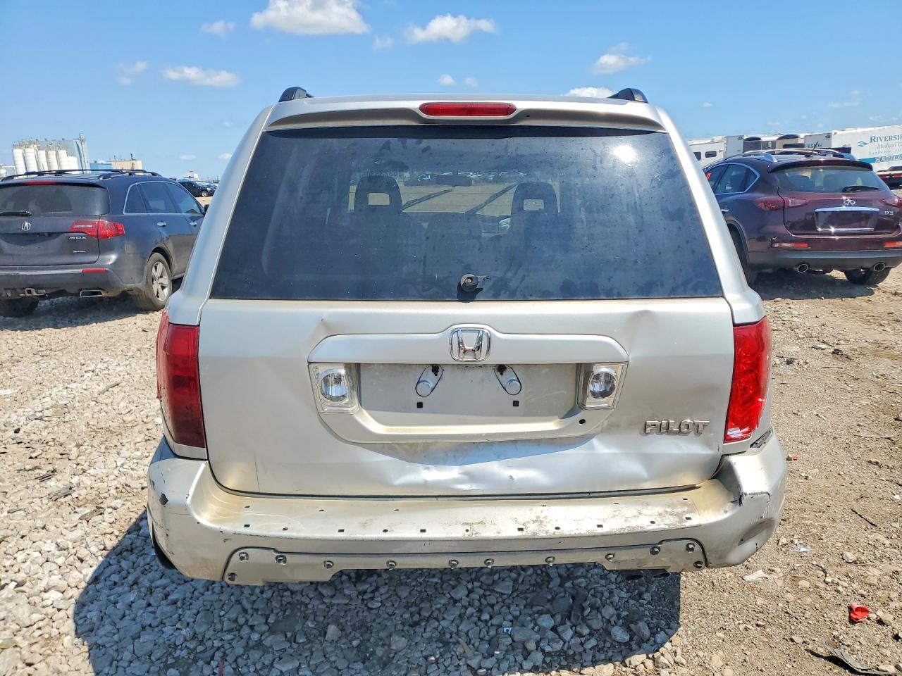 2004 Honda Pilot Exl Silver vin: 2HKYF18564H617533