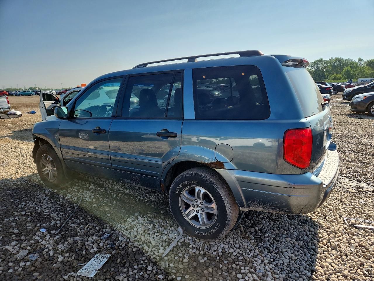 2005 Honda Pilot Exl Blue vin: 2HKYF18565H508023