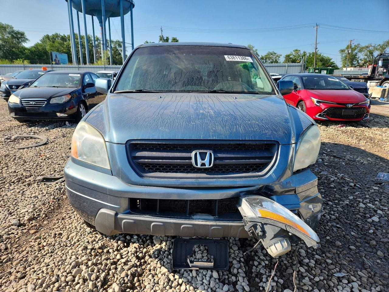 2005 Honda Pilot Exl Blue vin: 2HKYF18565H508023