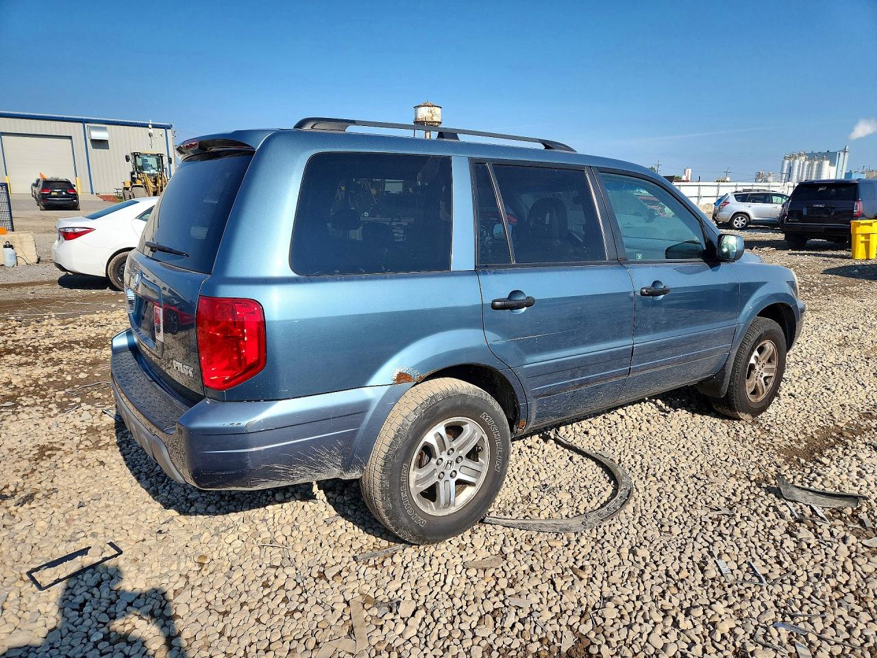 2005 Honda Pilot Exl Blue vin: 2HKYF18565H508023