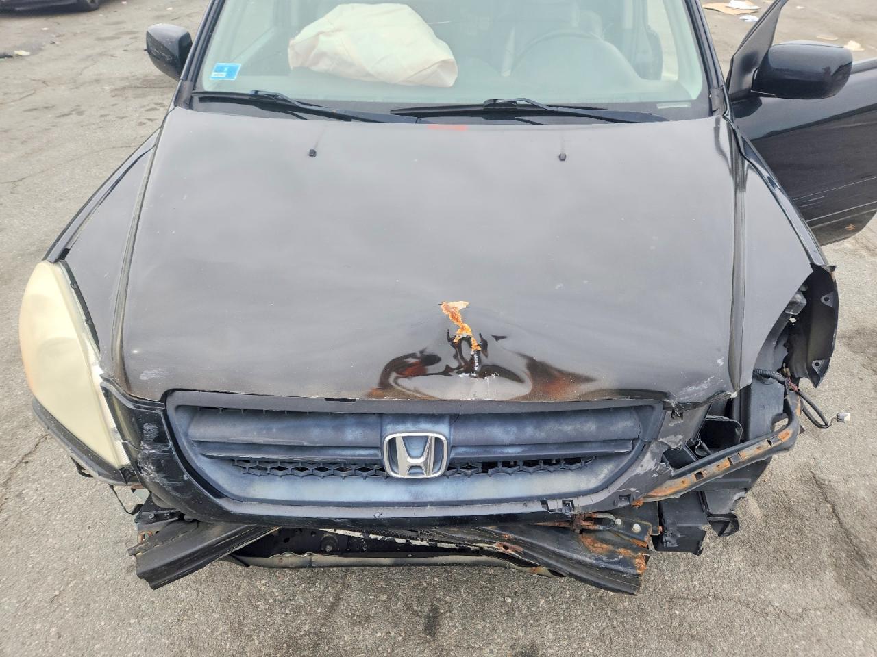 2005 Honda Pilot Exl Black vin: 2HKYF18565H518471