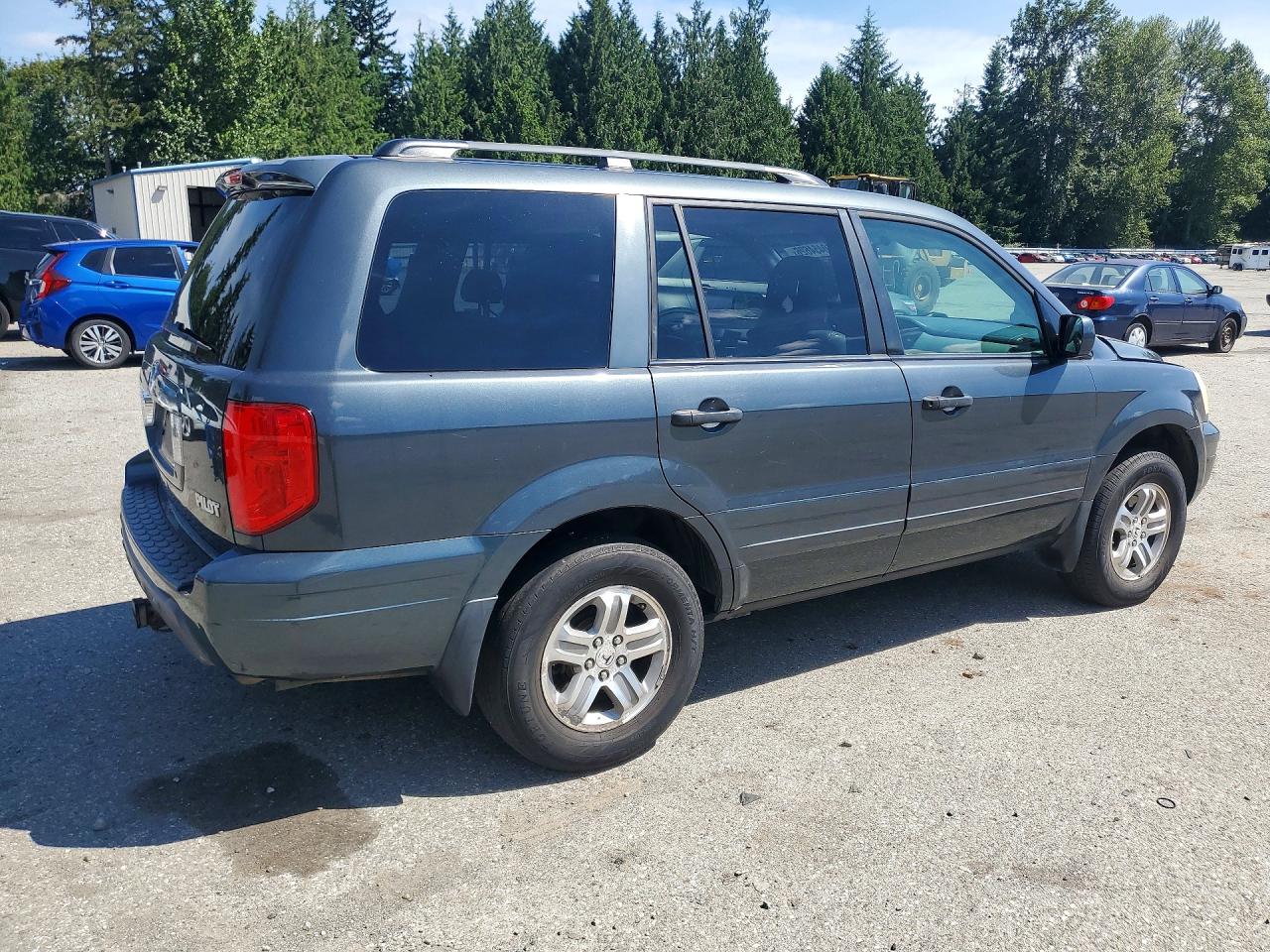 2005 Honda Pilot Exl Gray vin: 2HKYF18565H549638