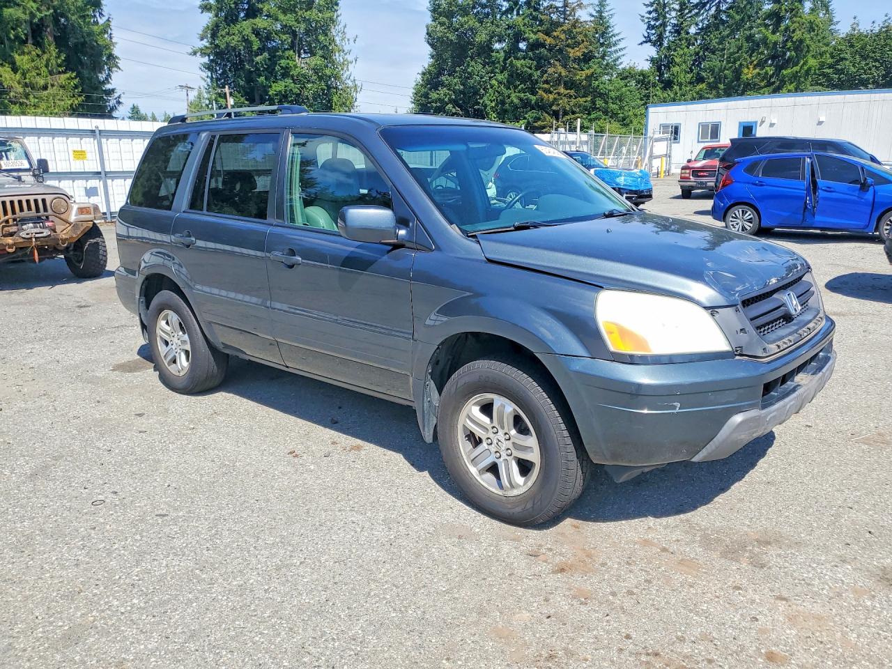 2005 Honda Pilot Exl Gray vin: 2HKYF18565H549638