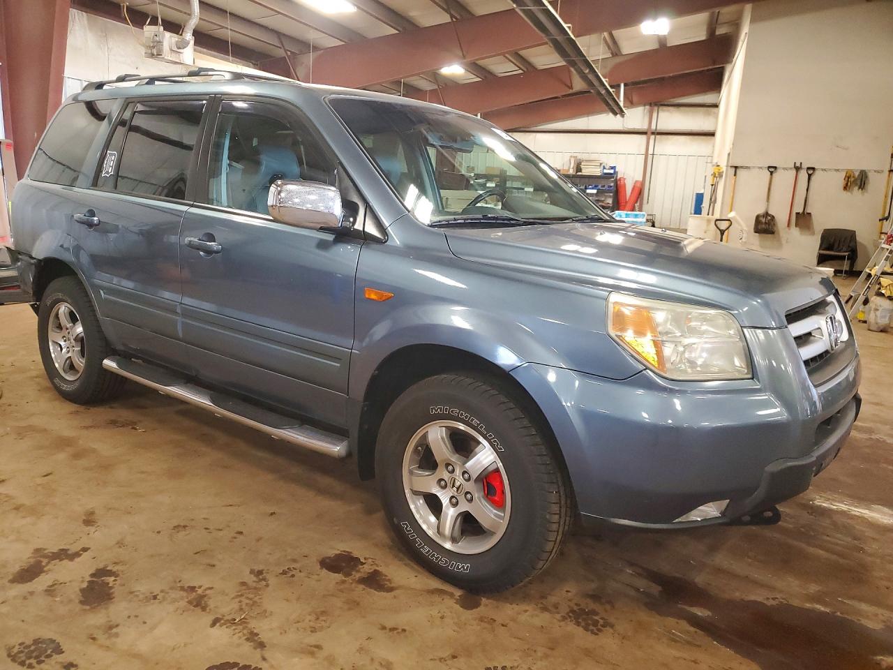 2006 Honda Pilot Ex Blue vin: 2HKYF18566H519427