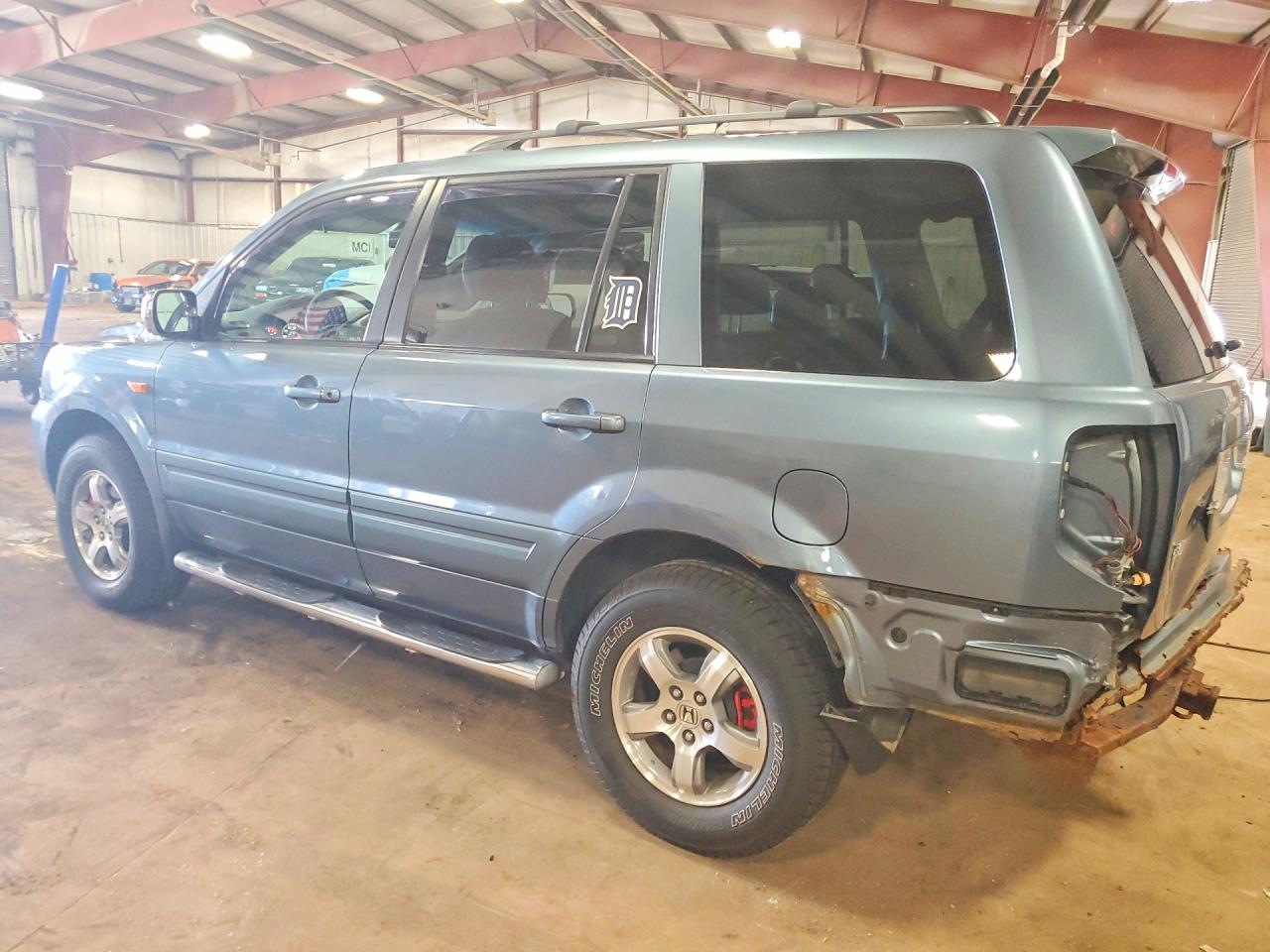 2006 Honda Pilot Ex Blue vin: 2HKYF18566H519427