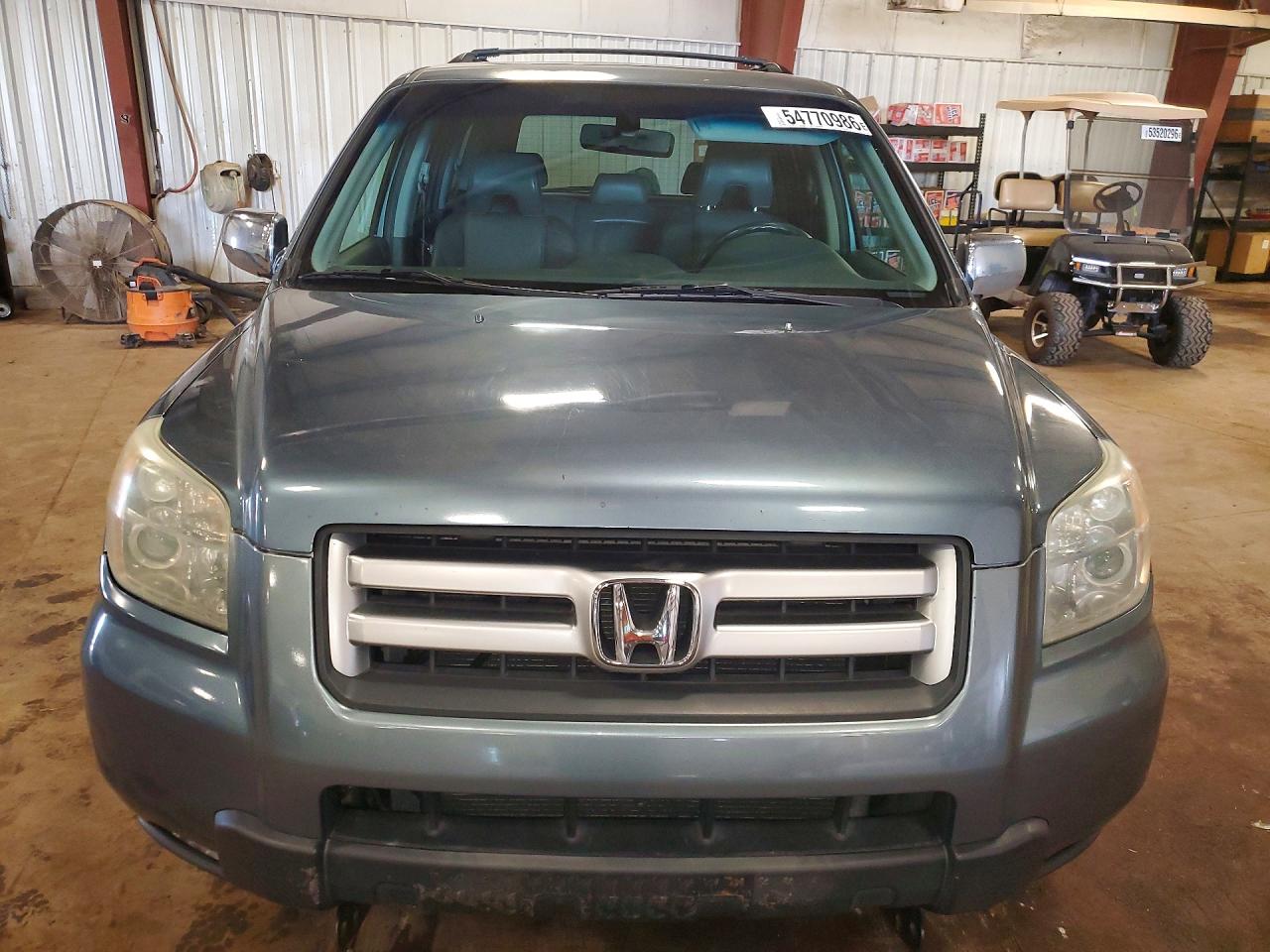 2006 Honda Pilot Ex Blue vin: 2HKYF18566H519427