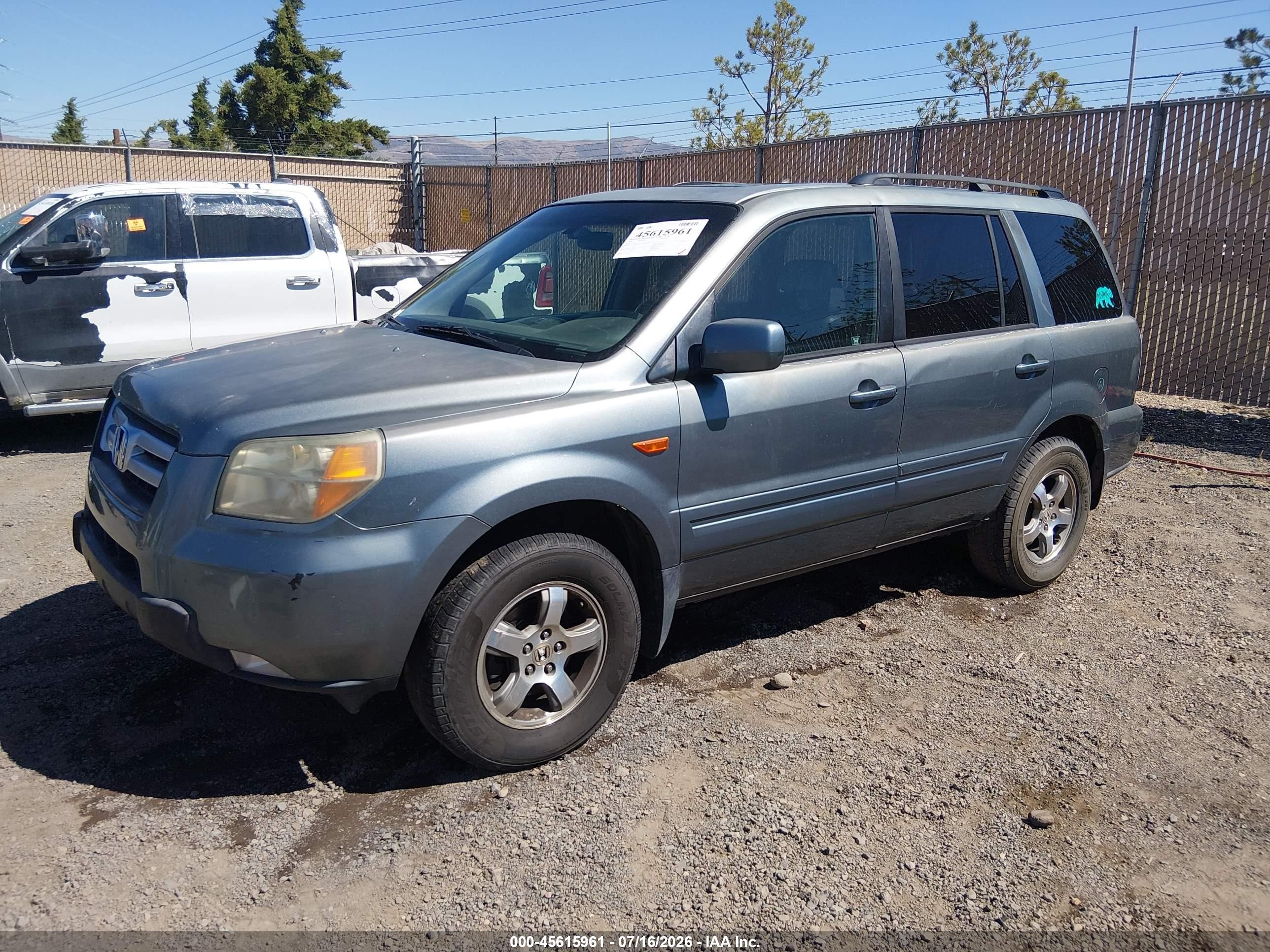 2006 Honda Pilot Ex-l Синий vin: 2HKYF18566H543131