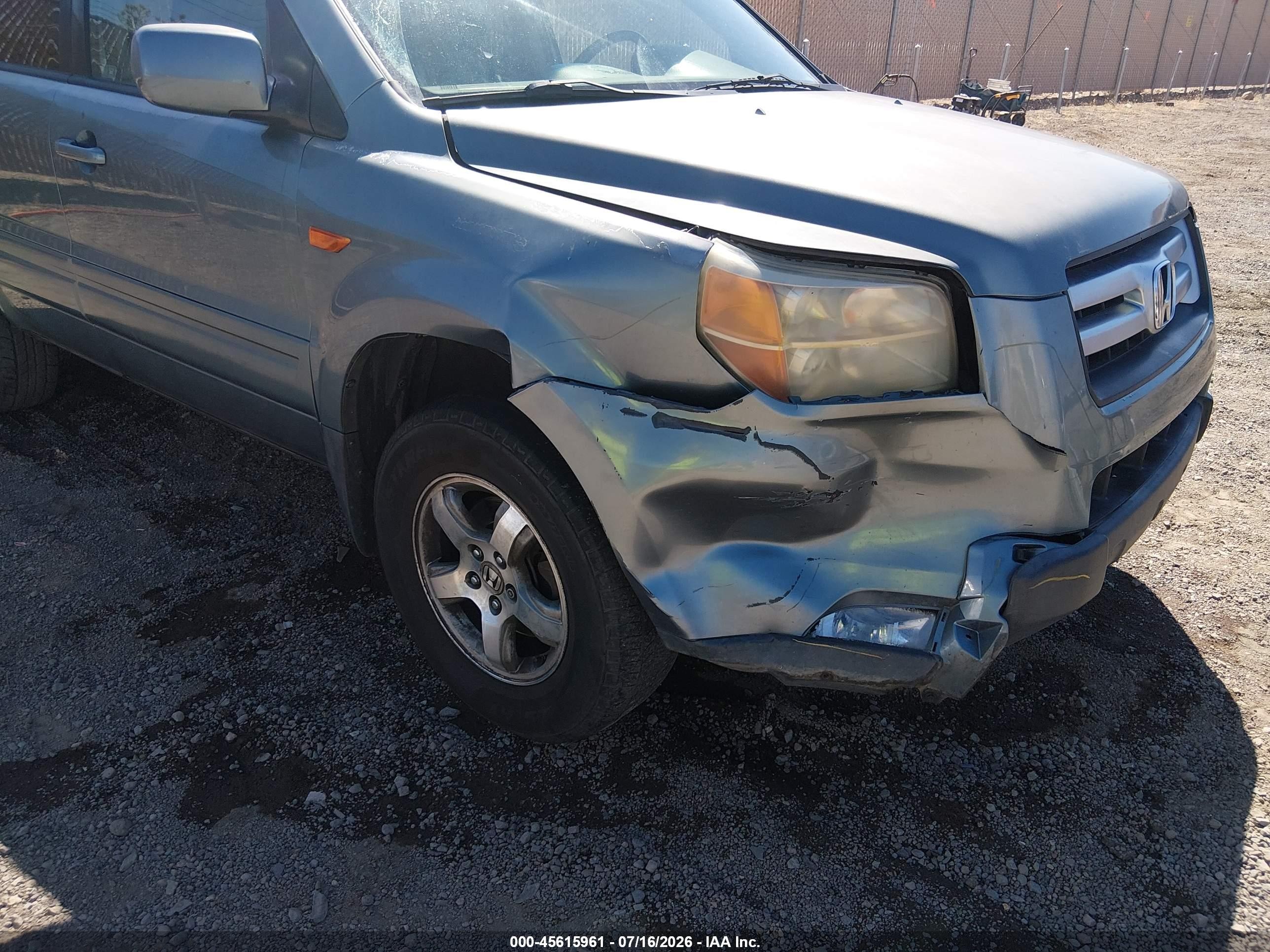 2006 Honda Pilot Ex-l Синий vin: 2HKYF18566H543131