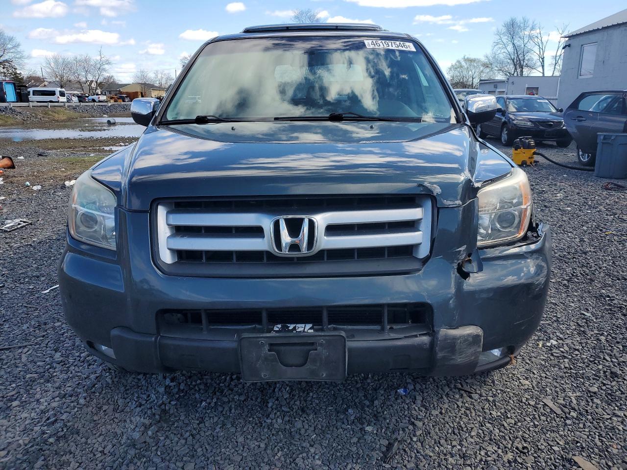 2006 Honda Pilot Ex Gray vin: 2HKYF18566H548538