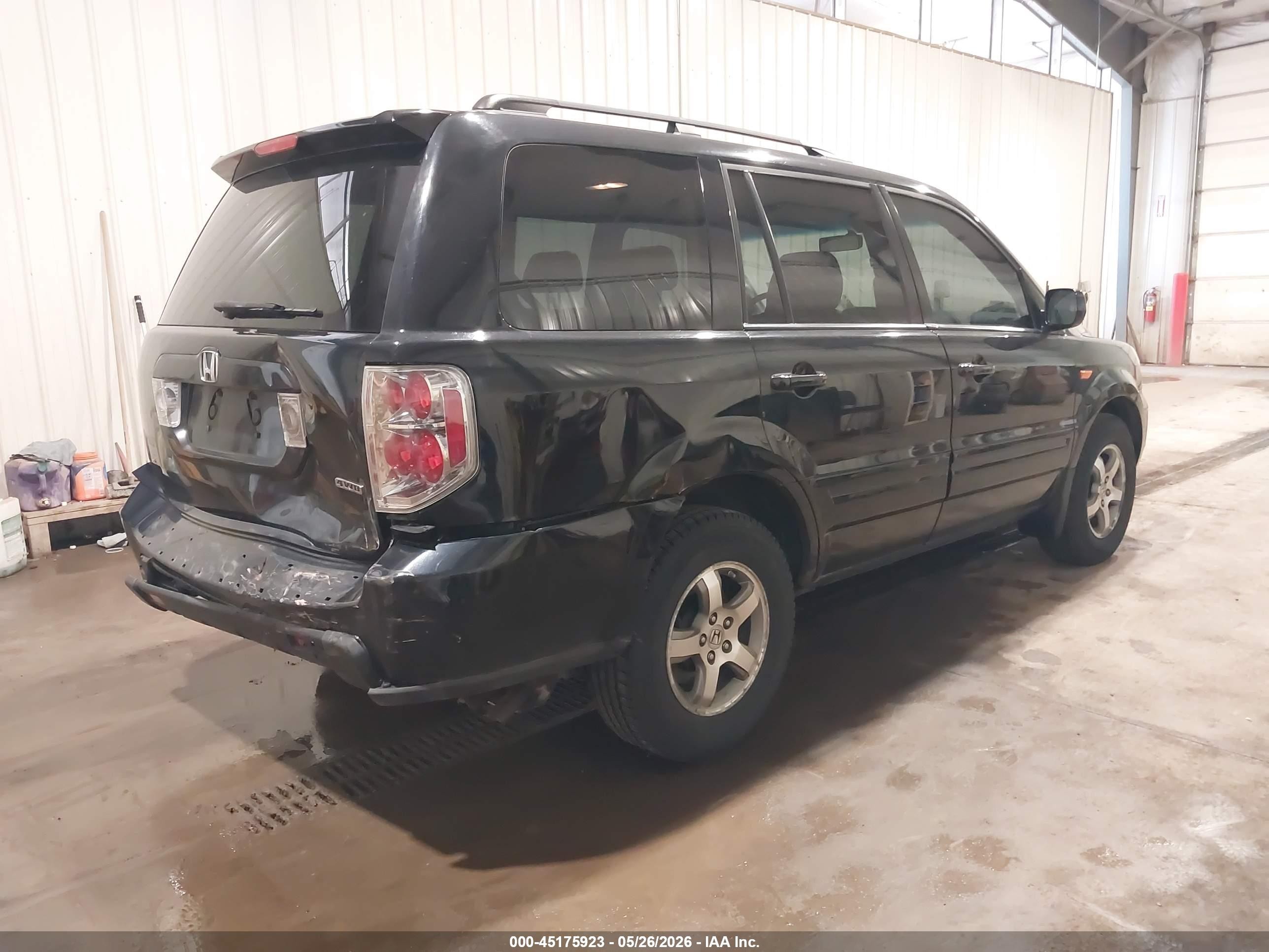 2006 Honda Pilot Ex-l Черный vin: 2HKYF18566H563637