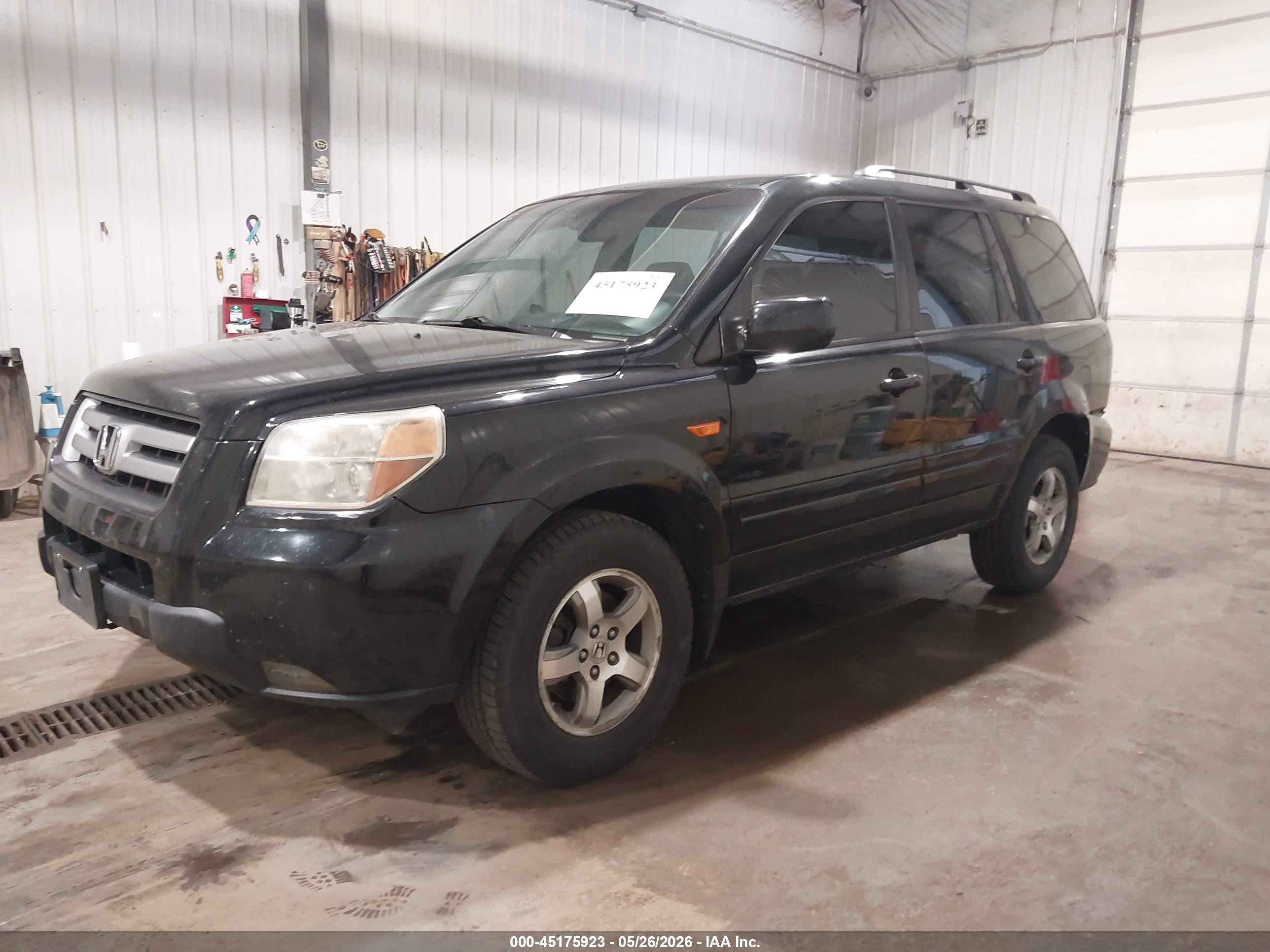 2006 Honda Pilot Ex-l Черный vin: 2HKYF18566H563637