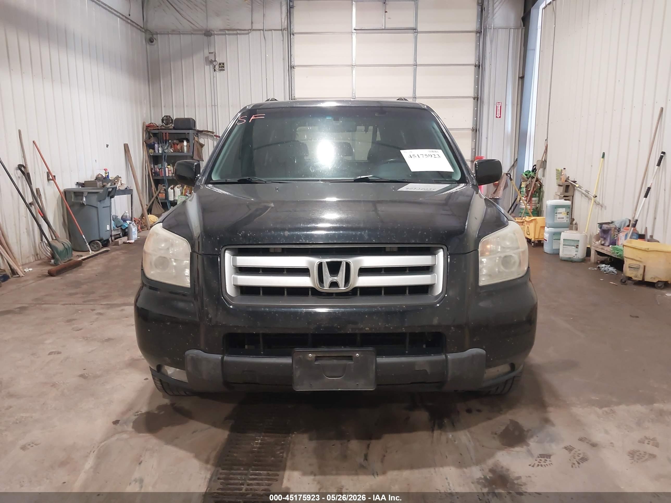 2006 Honda Pilot Ex-l Черный vin: 2HKYF18566H563637
