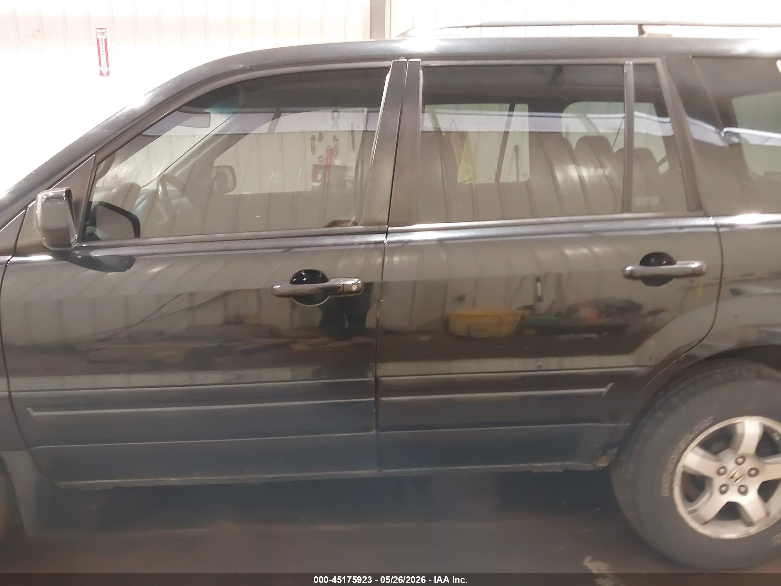 2006 Honda Pilot Ex-l Черный vin: 2HKYF18566H563637
