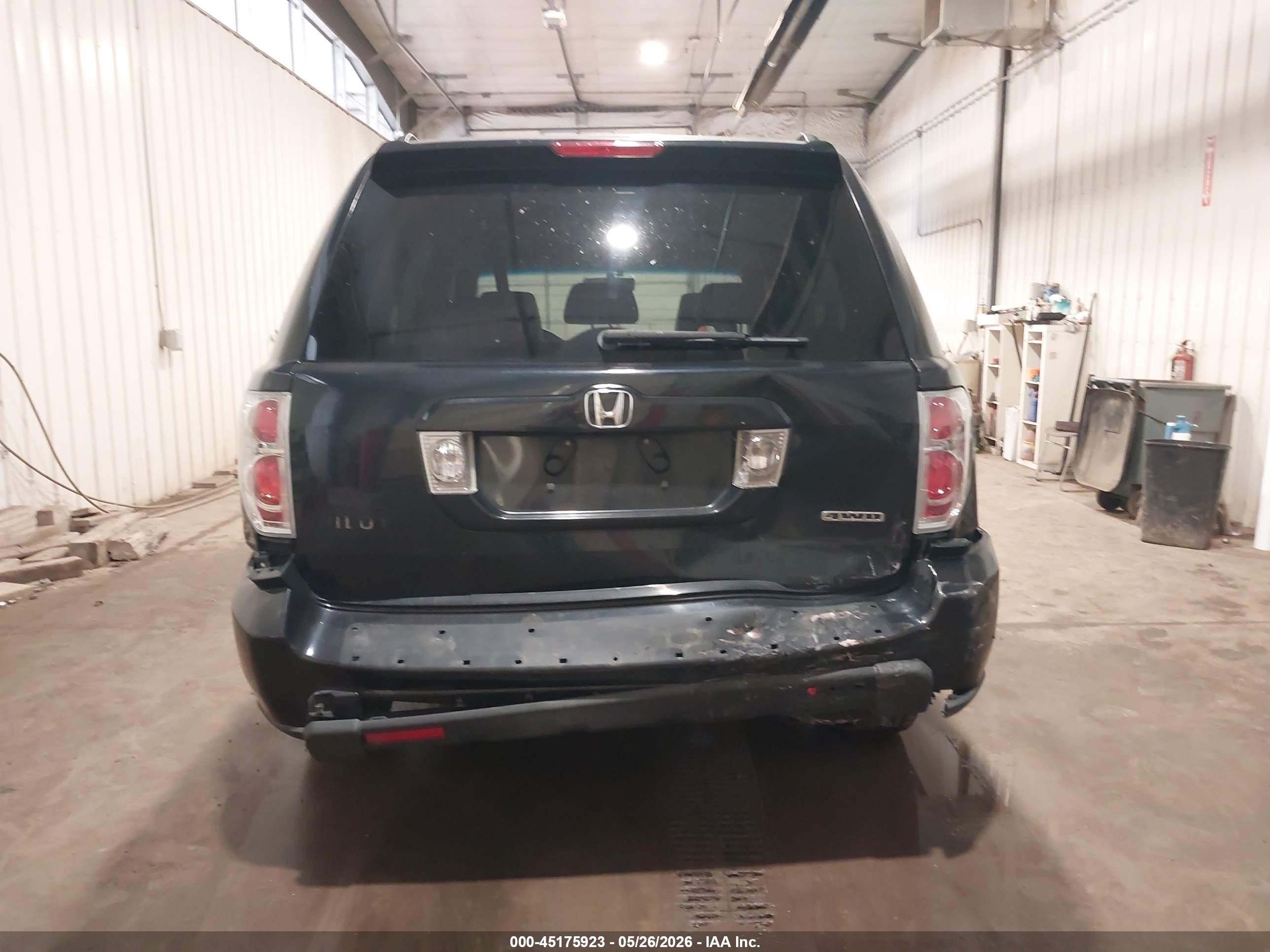 2006 Honda Pilot Ex-l Черный vin: 2HKYF18566H563637