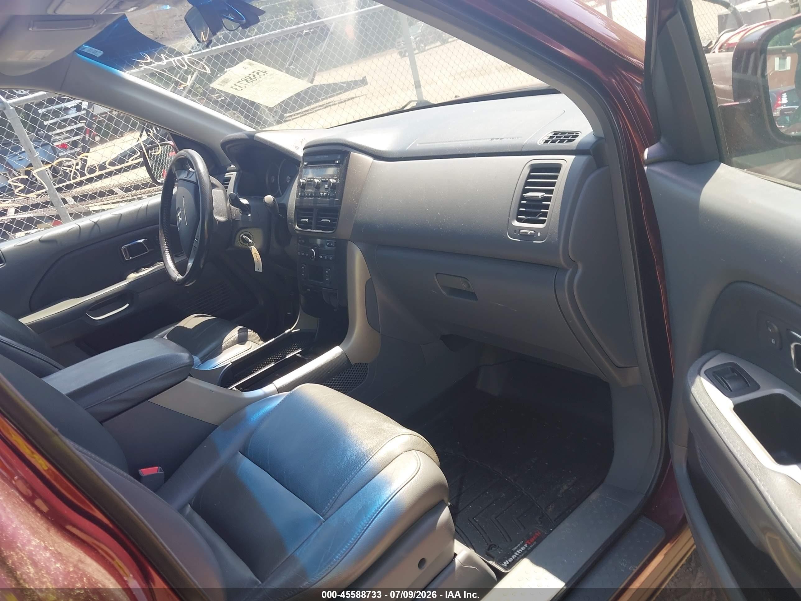 2007 Honda Pilot Ex-l Maroon vin: 2HKYF18567H501091