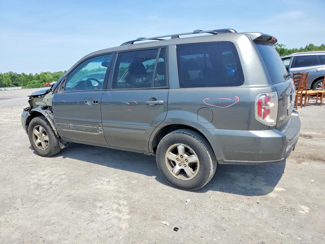 2007 Honda Pilot Exl Gray vin: 2HKYF18567H536231