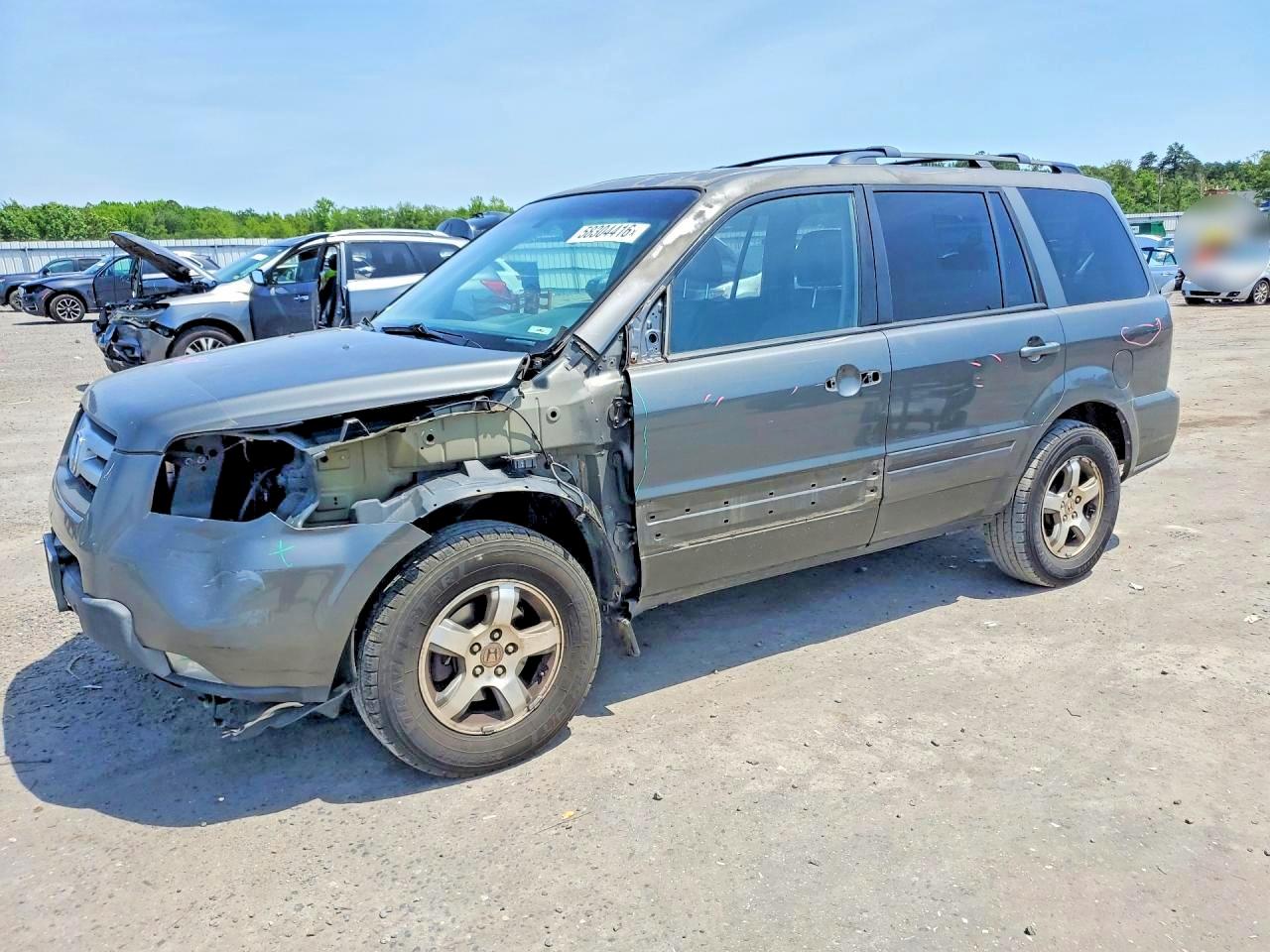 2007 Honda Pilot Exl Gray vin: 2HKYF18567H536231