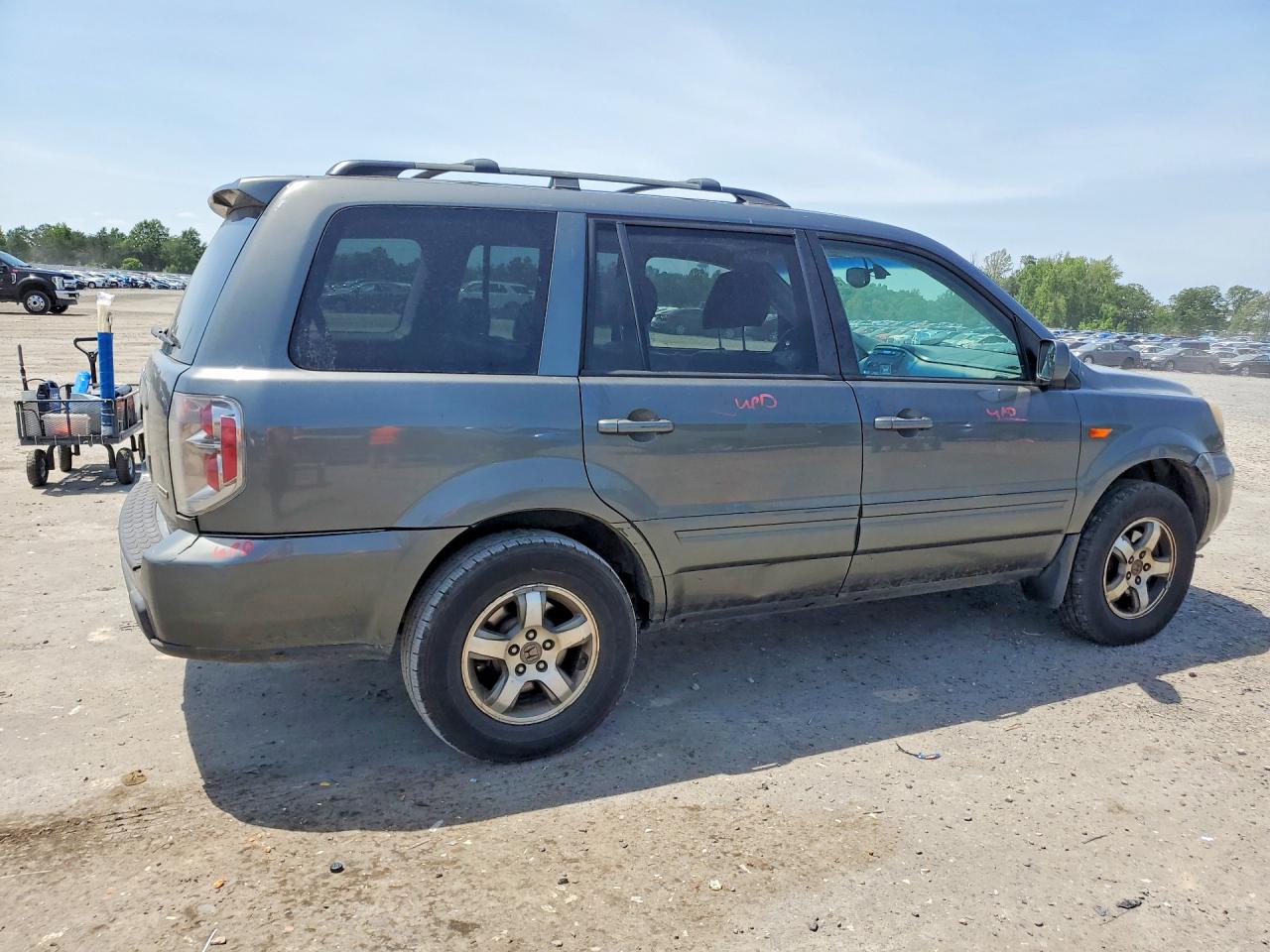 2007 Honda Pilot Exl Gray vin: 2HKYF18567H536231